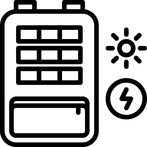 icon strom batterie black